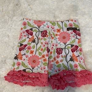 Matilda Jane floral shorties with eyelet trim